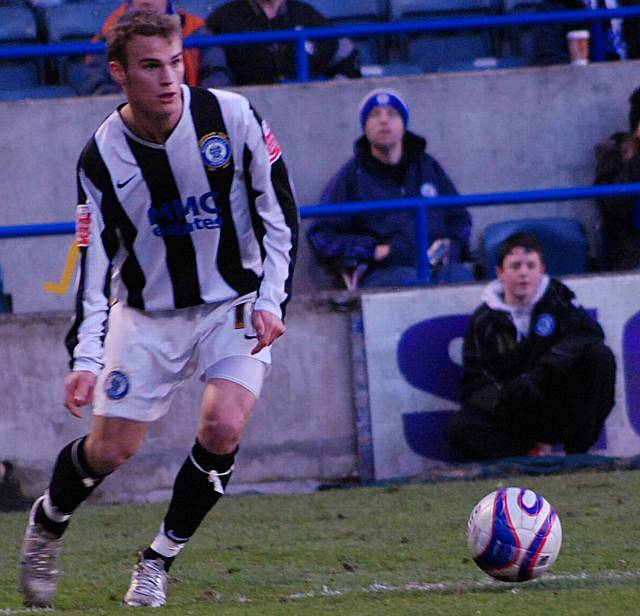 Higginbotham runs at the Barnet defence