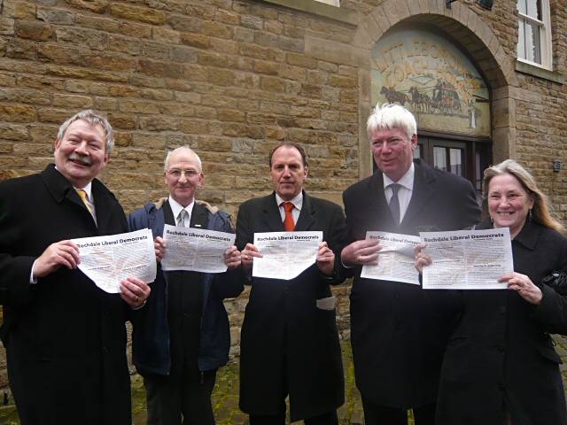 Simon Hughes launching the Lib Dem Manifesto at Liitleborough Coach House 