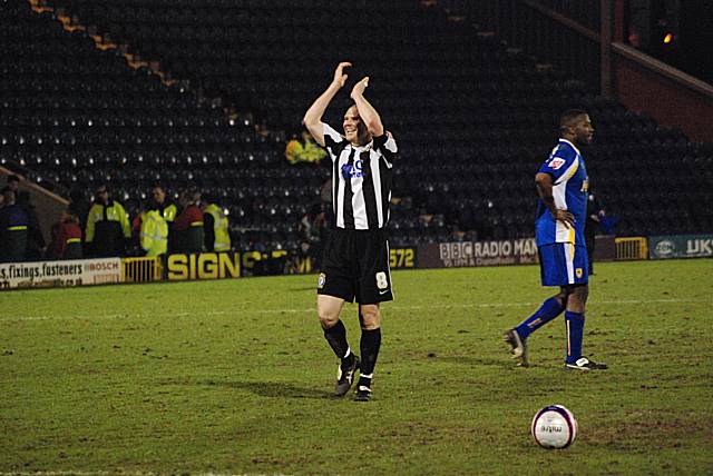 Gary Jones claps the fans after another job well done by his team