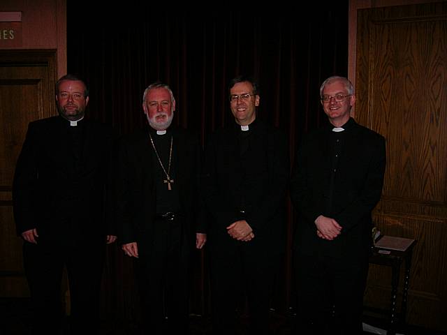 Archbishop Paul Gallagher is to visit Heywood on Friday. He is pictured here, second from the left