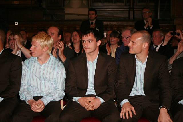 Dale players (from left) David Perkins, Chris Dagnall and Gary Jones