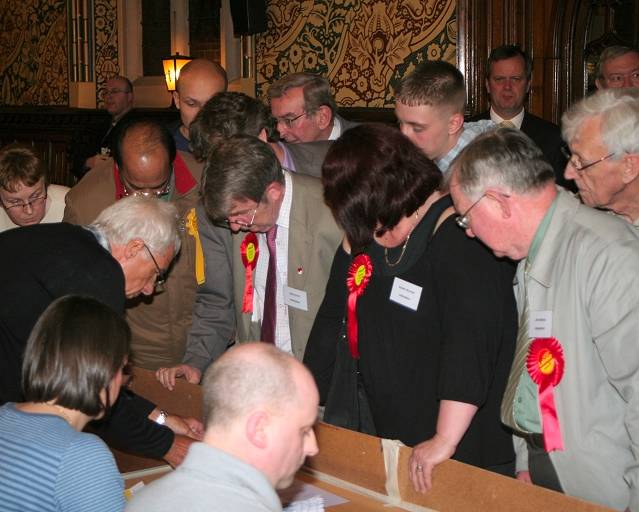 Candidates keep a close eye on the count