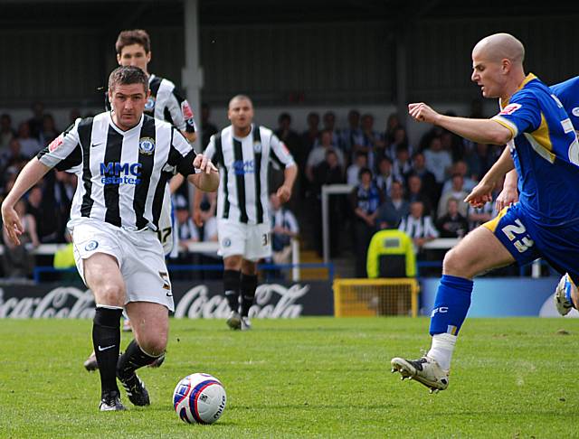 John Doolan plays a through ball