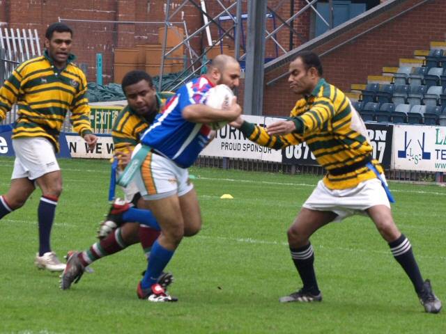 Action from the Rochdale Swarm versus Fijians game