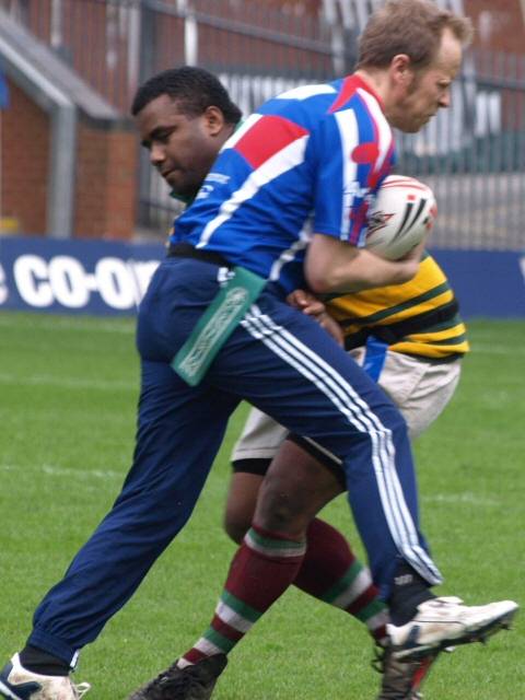 Action from the Rochdale Swarm versus Fijians game