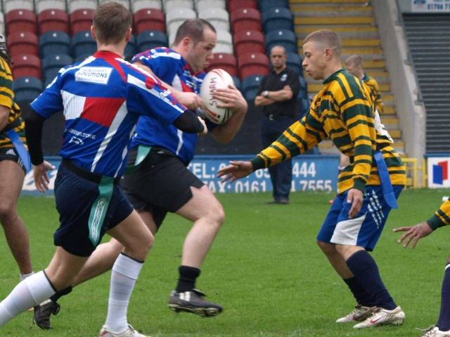 Action from the Rochdale Swarm versus Fijians game