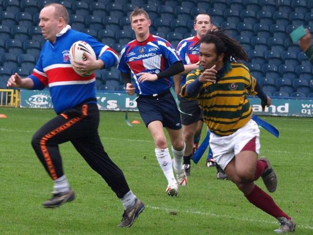 Action from the Rochdale Swarm versus Fijians game