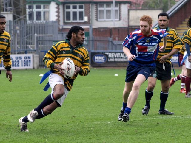 Action from the Rochdale Swarm versus Fijians game