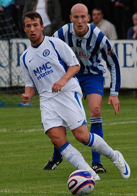 Le Fondre receives the ball