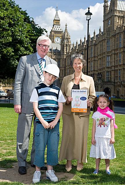 Paul Rowen at the NDCS campaign outside Parliament