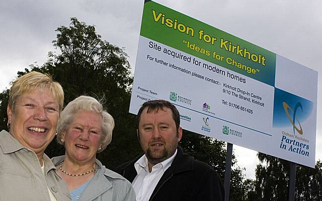 Margaret Whalley, Margaret Wilson and Darren Pedley, all residents and members of the Vision for Kirkholt Steering Group