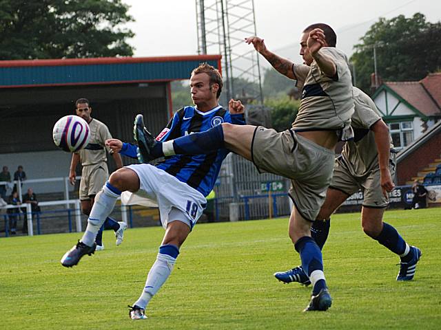 Kallum Higginbotham was unable to unlock the Stockport defence