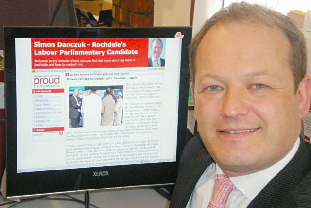 Simon Danczuk shows off his campaign website