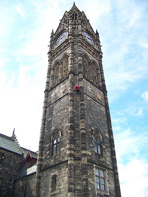 Rochdale Town Hall abseil