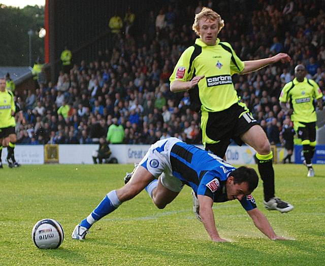 Dagnall loses his footing at the vital moment