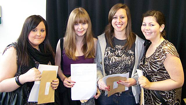 Cardinal Langley students Chloe McGrath, Laura Hull, Lauren Reid and Samantha Mullins.