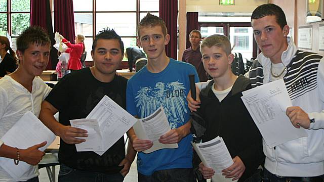 Siddal Moor pupils Phil Bolton, Jordan Gorten, Alex Williams, Jack Cockcroft and Scot Madden.