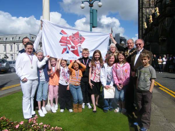 Future stars help fly the flag