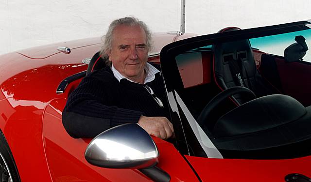 Al Melling in his new sports car, the 'Wildcat'