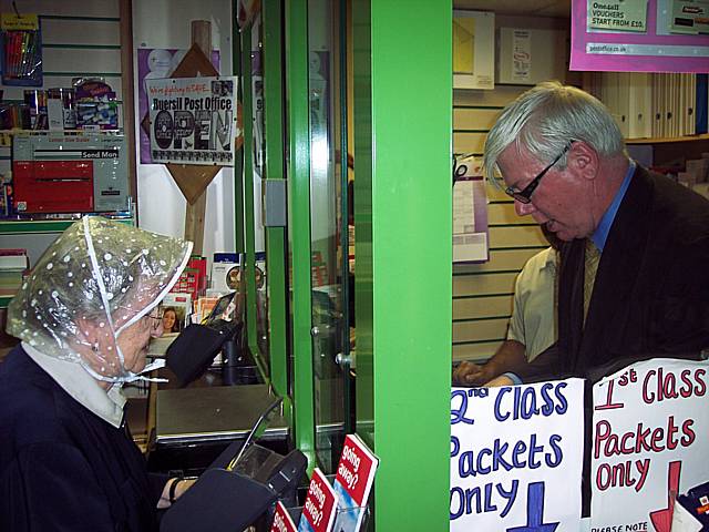 Rochdale MP Paul Rowen at the threatened Buersil Post Office