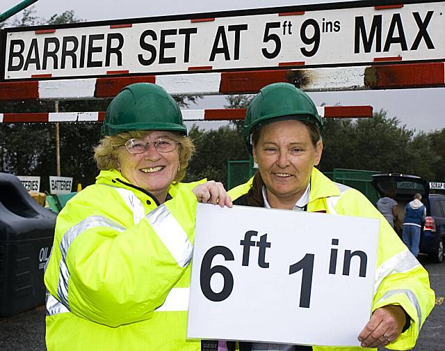 Councillors Brenda Kerslake and Christine Akram welcome the move to raise household waste and recycling centre barriers to 6’1”.