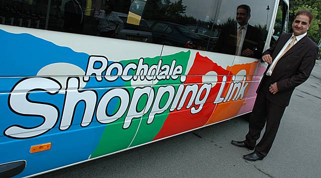 GMPTA's Rochdale spokesperson, Councillor Zulfiqar Ali, with the new Shopping Link vehicle.