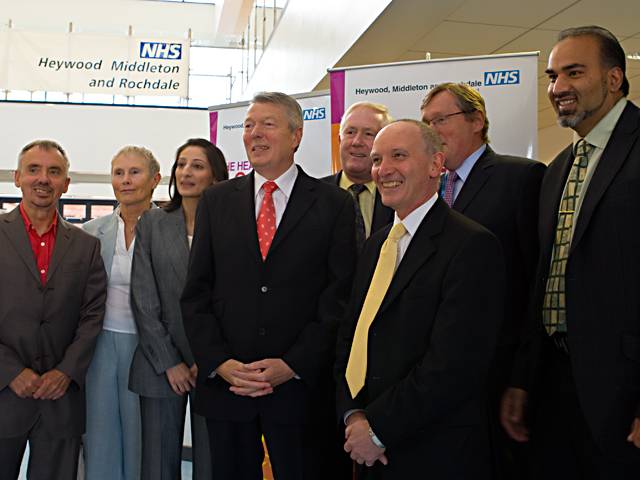 Secretary of State for Health, Alan Johnson with local GPs