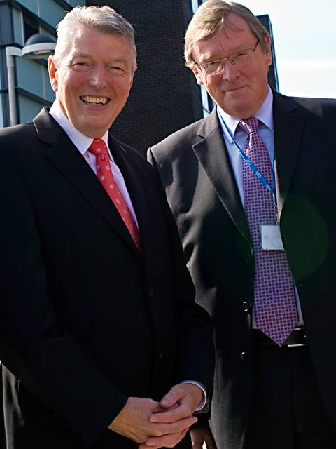 Secretary of State for Health, Alan Johnson with Heywood, Middleton and Rochdale NHS Chairman, John Pierce