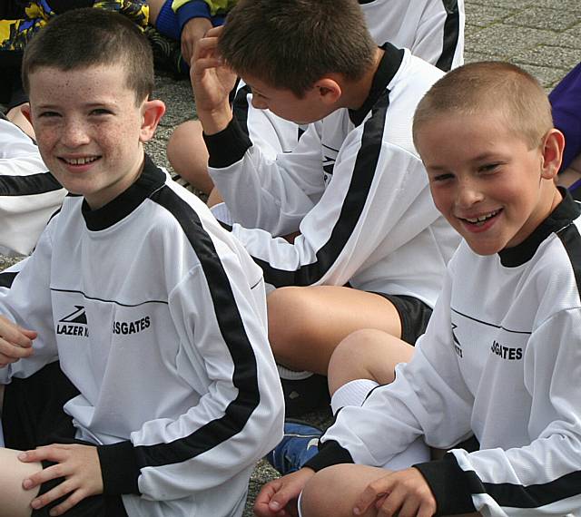 Young footballers from Crossgates, who took part in the 'Kick a ball for Peace' competition.