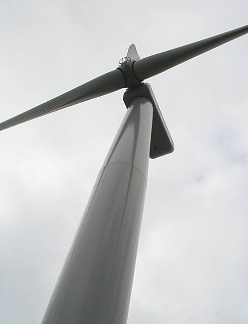 Scout Moor Wind Farm turbine.