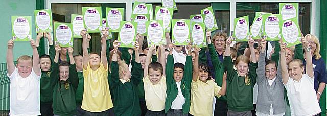 School children celebrate after completing a recent RBH Community Kids course.