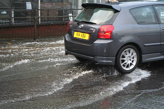 The scene at Bury Road / Mellor Street junction this evening.