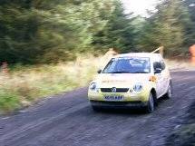 Joe Cruttenden and Matt Griffin guide their car to championship glory at the Cambrian rally.