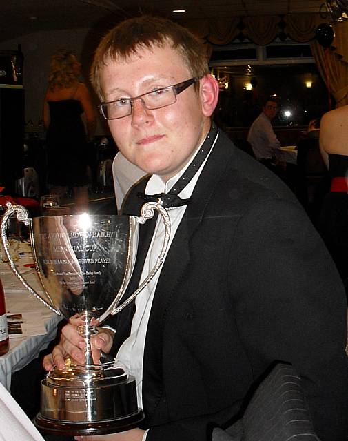 Milnrow Band's Chris Binns (Solo Trombone) recieved the Most Improved Player in 2009