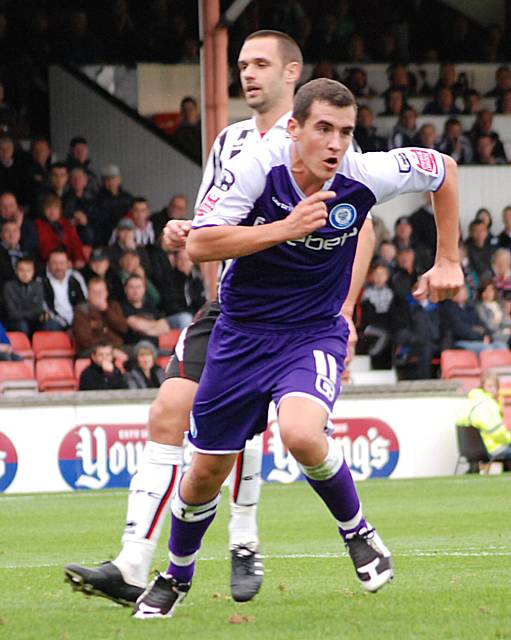 Rundle wheels away after scoring his first goal of the season.