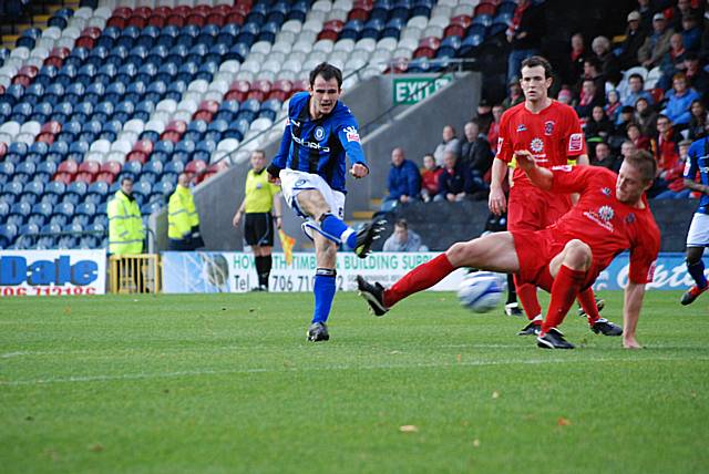 Chris Dagnall's injury time goal proved to be nothing more than a consolation as Accrington held out for a deserved three points.