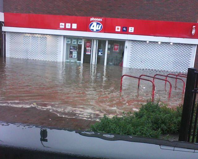 The Middleton Arndale shopping centre was flooded earlier this morning (Monday 26 October).