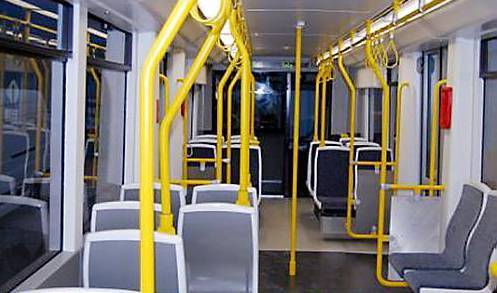 Interior of the new trams