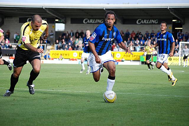 Chris O'Grady pushes into the Burton box.