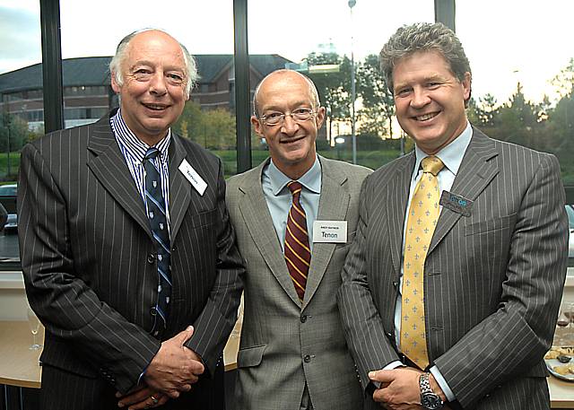 Tenon directors Martin Kirby, Andy Raynor and David Brierley at the opening of Tenon's new offices at Sandbrook Park.