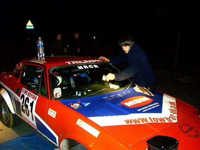 Steve Warrington and Dave Pedley set out on the four day Roger Albert Clark rally