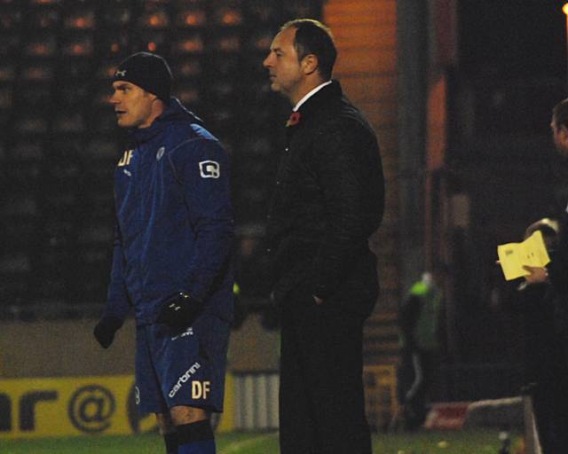 David Flitcroft & Keith Hill on the touchline