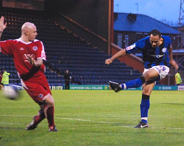 Chris O'Grady fires in Dale's first goal