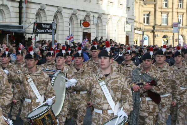 Soldiers from the Second Battalion of the Royal Regiment of Fusiliers.