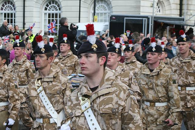 Soldiers from the Second Battalion of the Royal Regiment of Fusiliers.