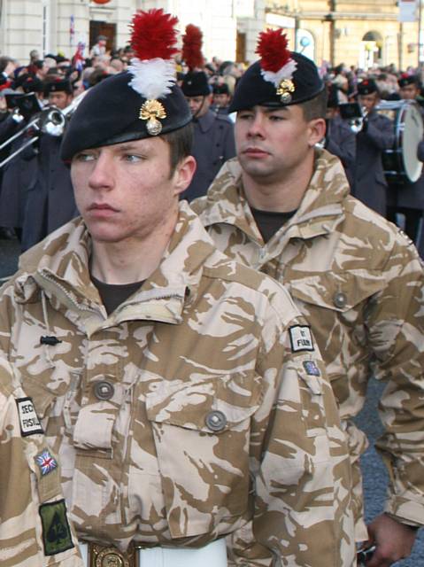 Soldiers from the Second Battalion of the Royal Regiment of Fusiliers.