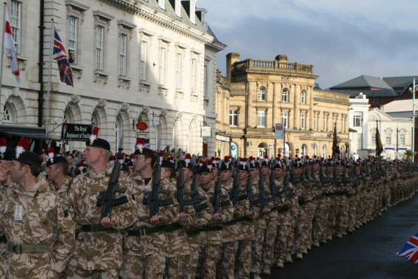 Soldiers from the Second Battalion of the Royal Regiment of Fusiliers.