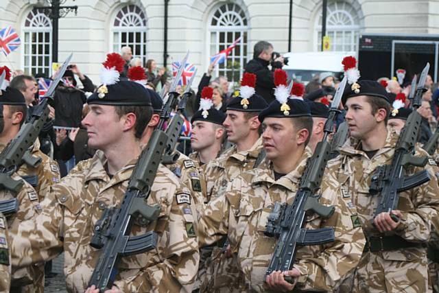 Soldiers from the Second Battalion of the Royal Regiment of Fusiliers.