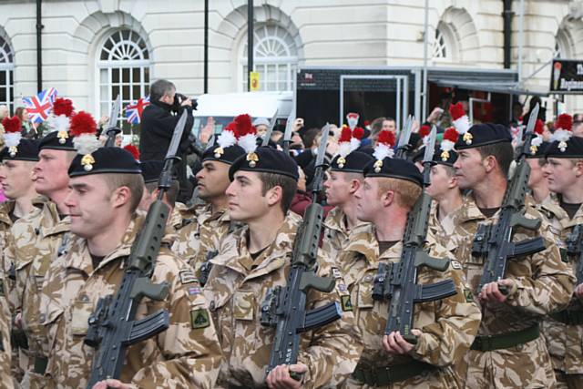 Soldiers from the Second Battalion of the Royal Regiment of Fusiliers.