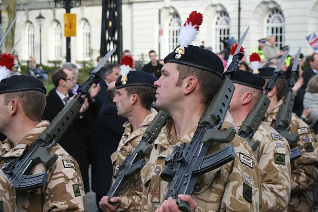 Soldiers from the Second Battalion of the Royal Regiment of Fusiliers.